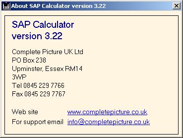 Sap About Dialog